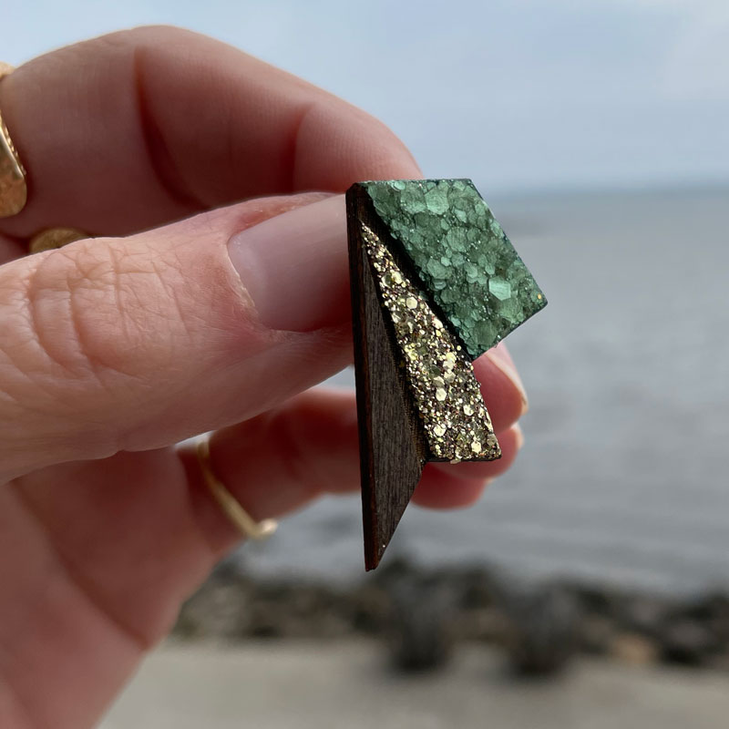 Grube Graphics Big Wings Seagreen størrelsesforhold ørering